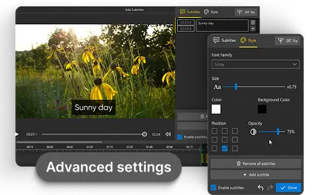 Titles, Subtitles & Text